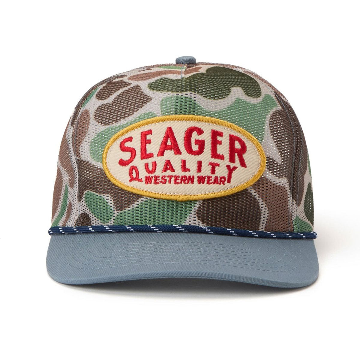 Seager Old Town All Mesh Snapback Hat - Duck Camo image 3
