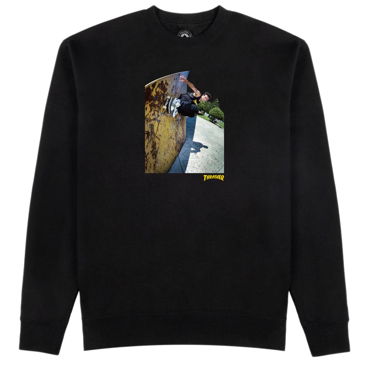 Thrasher Mic-e Wallride Sweatshirt - Black image 1