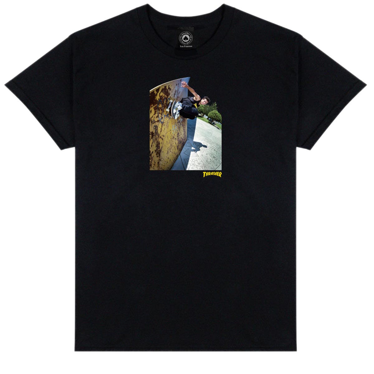 Thrasher Mic-e Wallride T-Shirt - Black image 1