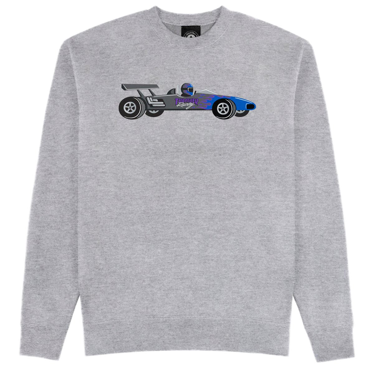 Thrasher Racecar Sweatshirt - Sport Grey image 1