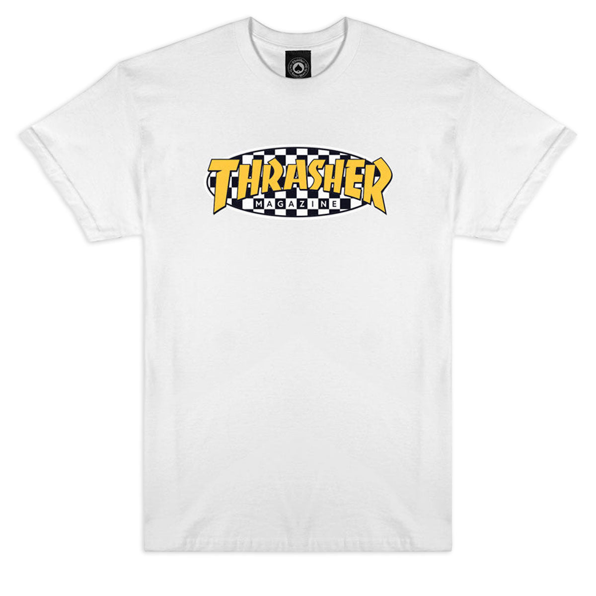 Thrasher Checkered Oval T-Shirt - White image 1