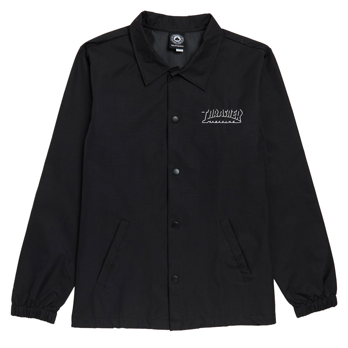 Thrasher Shadow Mag Logo Coach Jacket - Black/Black image 1