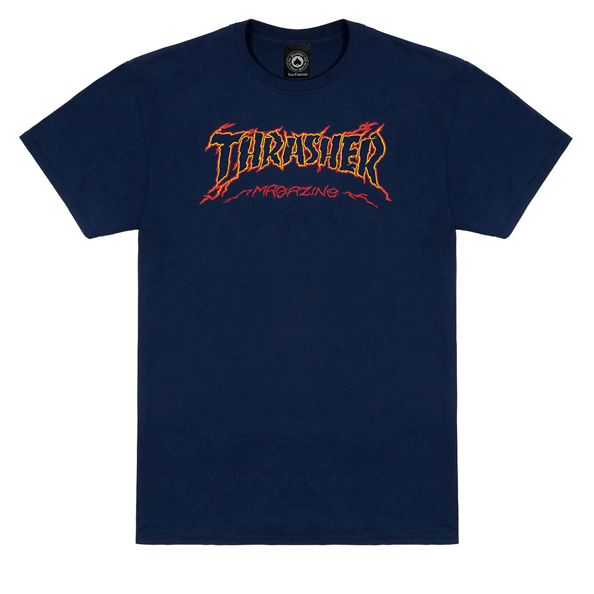 Thrasher Cracked By Exteenager T-Shirt - Navy image 1