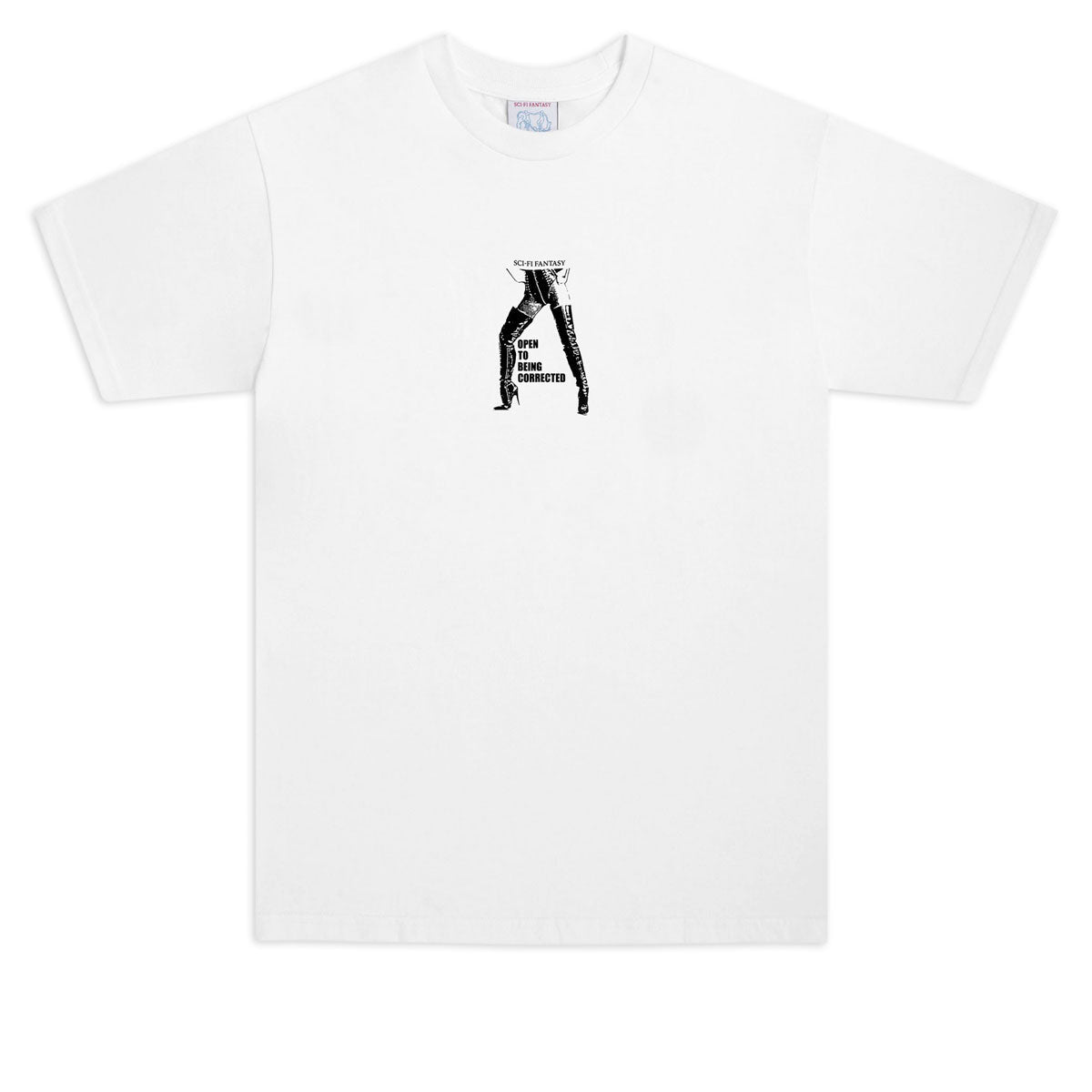 Sci-Fi Fantasy Open To Being Corrected T-Shirt - White image 1