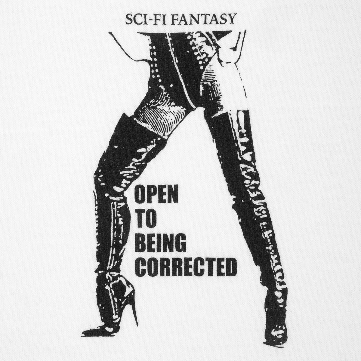 Sci-Fi Fantasy Open To Being Corrected T-Shirt - White image 2