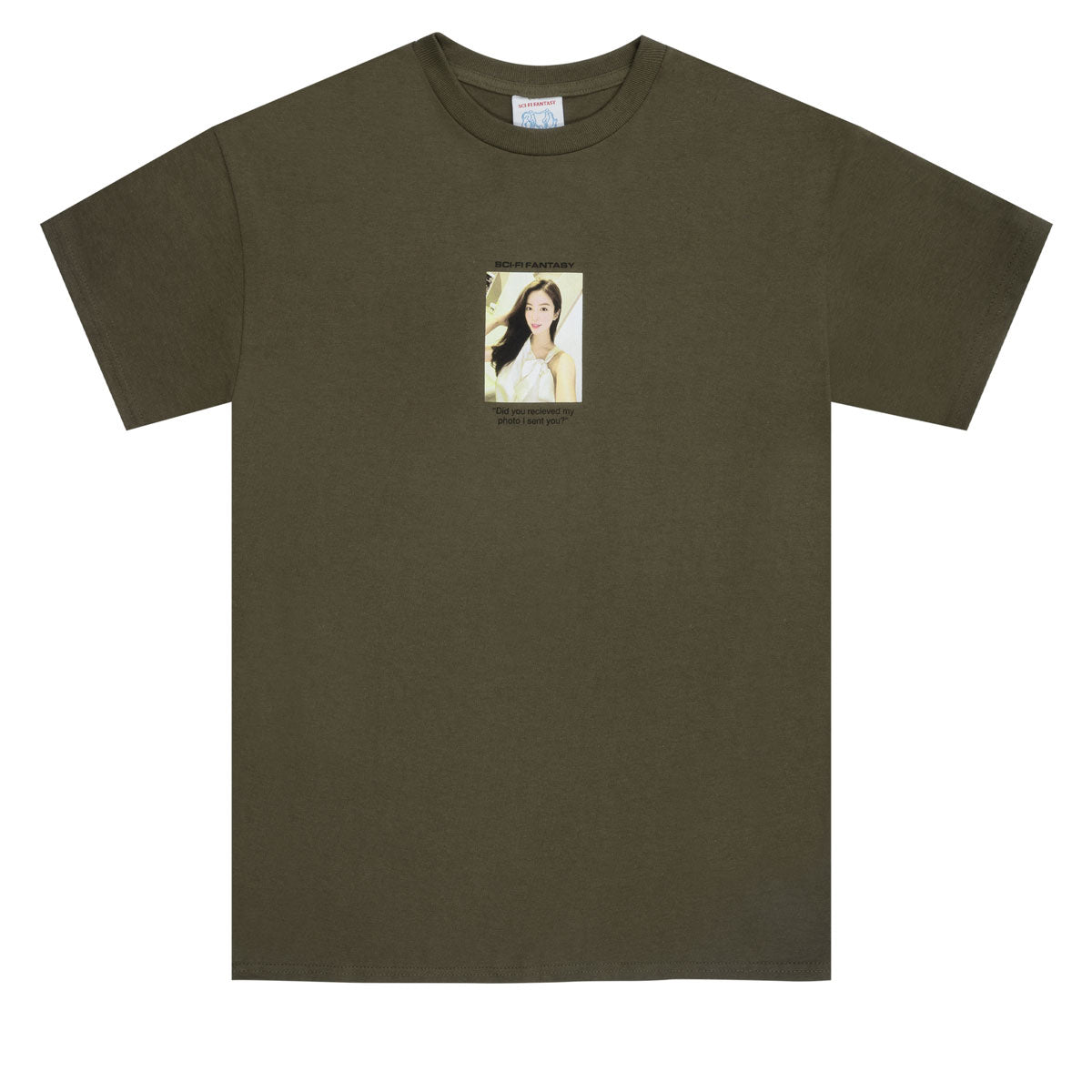 Sci-Fi Fantasy Catfish T-Shirt - Olive image 1