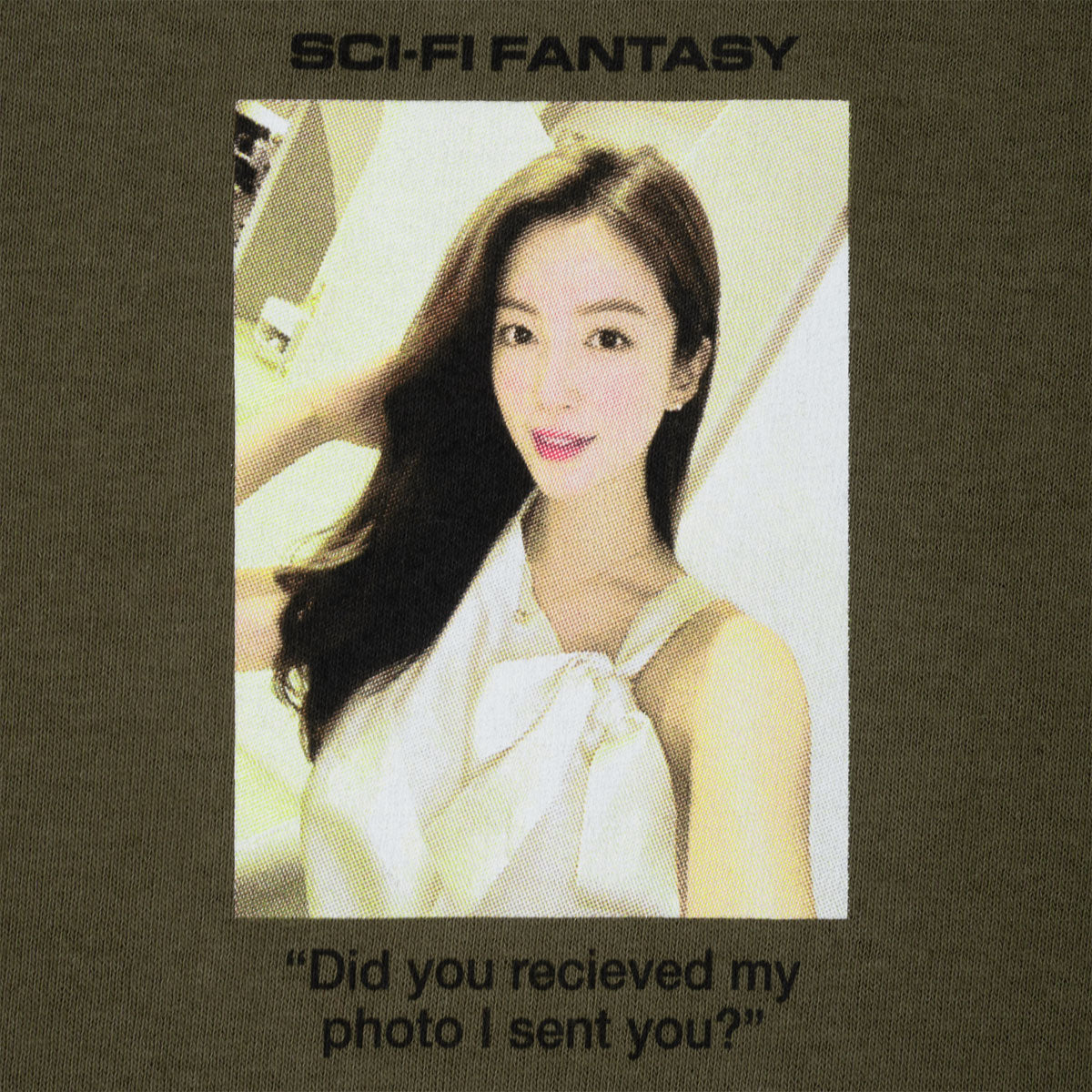 Sci-Fi Fantasy Catfish T-Shirt - Olive image 2