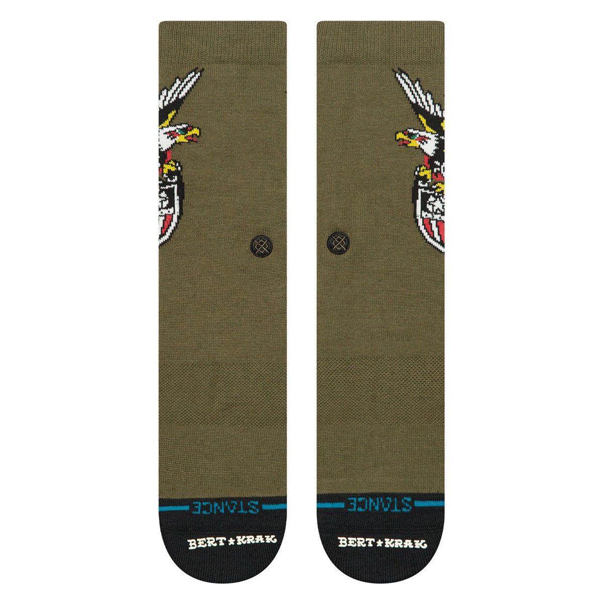 Stance The Eagle Crew Socks - Military Green image 2