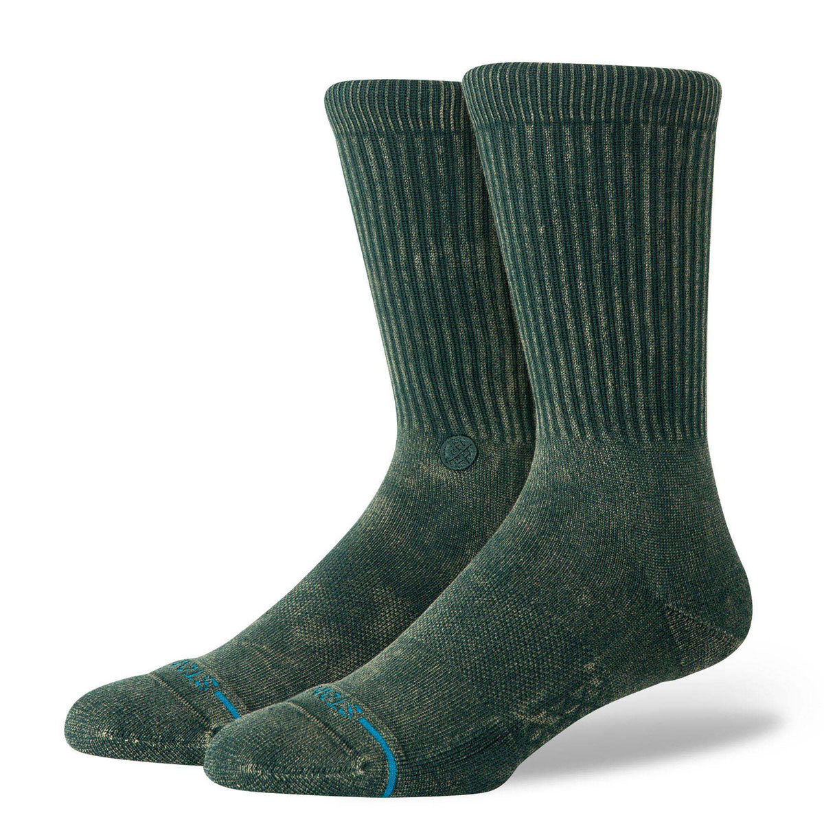 Stance Icon Dyed Crew Socks - Pine image 1