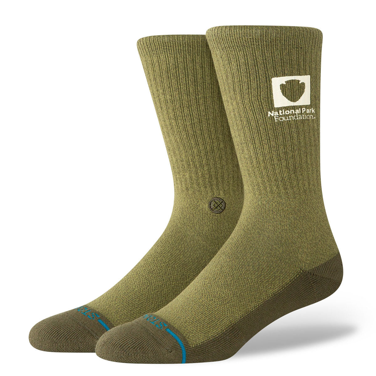 Stance National Park Crew Socks - Military Green image 1
