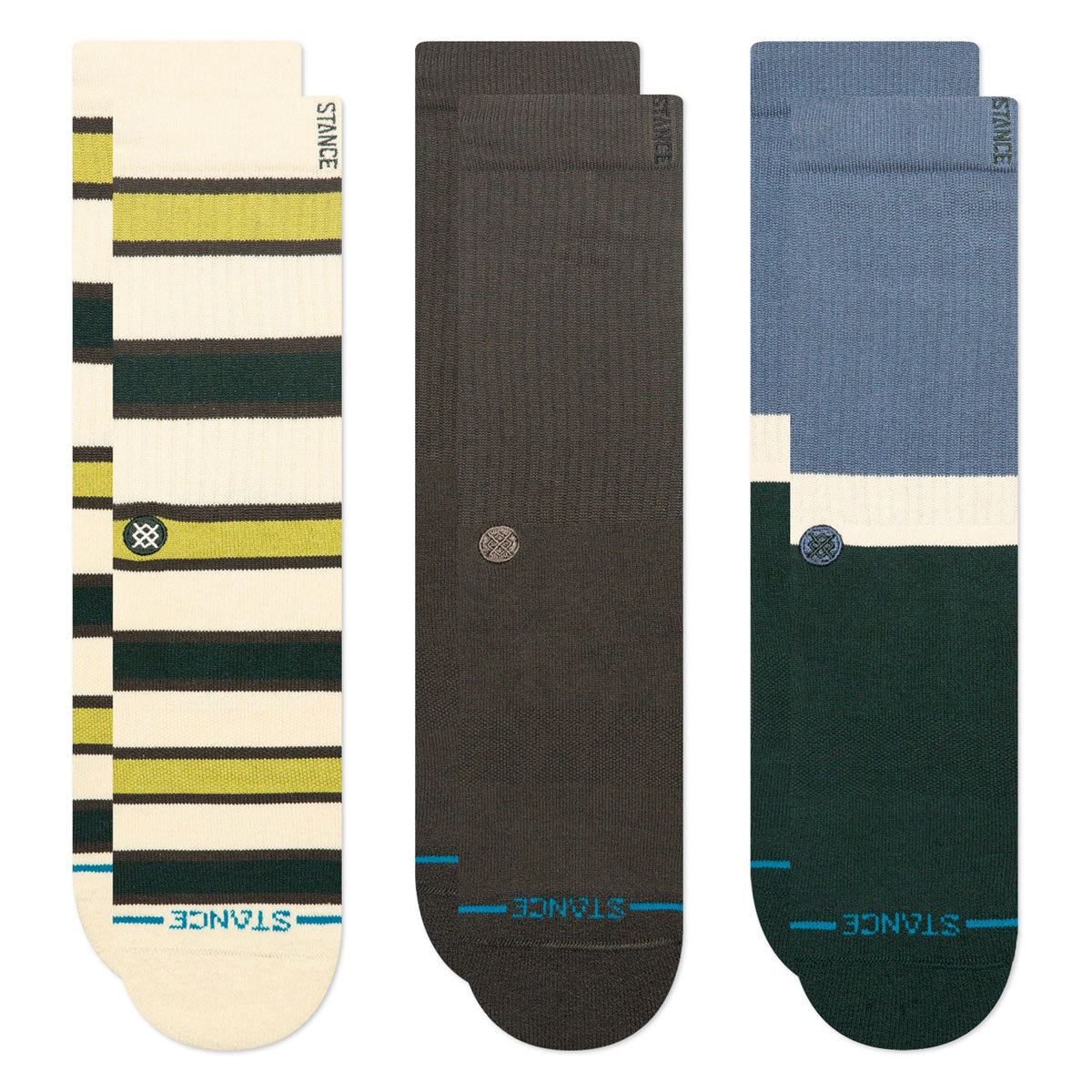 Stance The Devon Crew 3 Pack Of Socks - Pine image 2