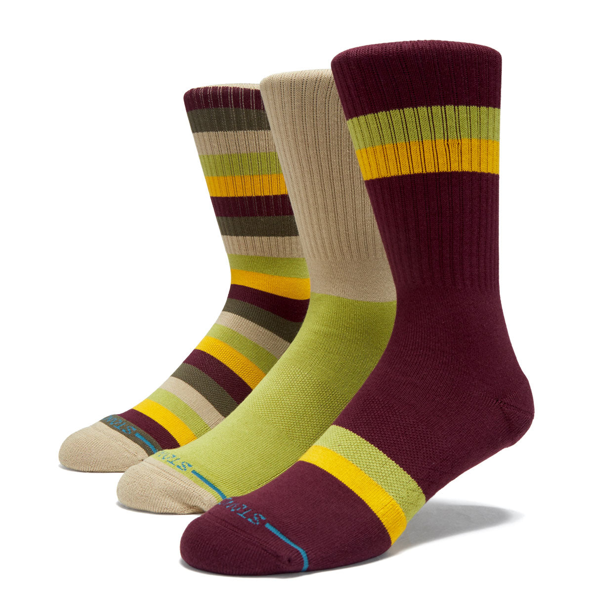 Stance Upstate Crew 3 Pack Of Socks - Green image 1