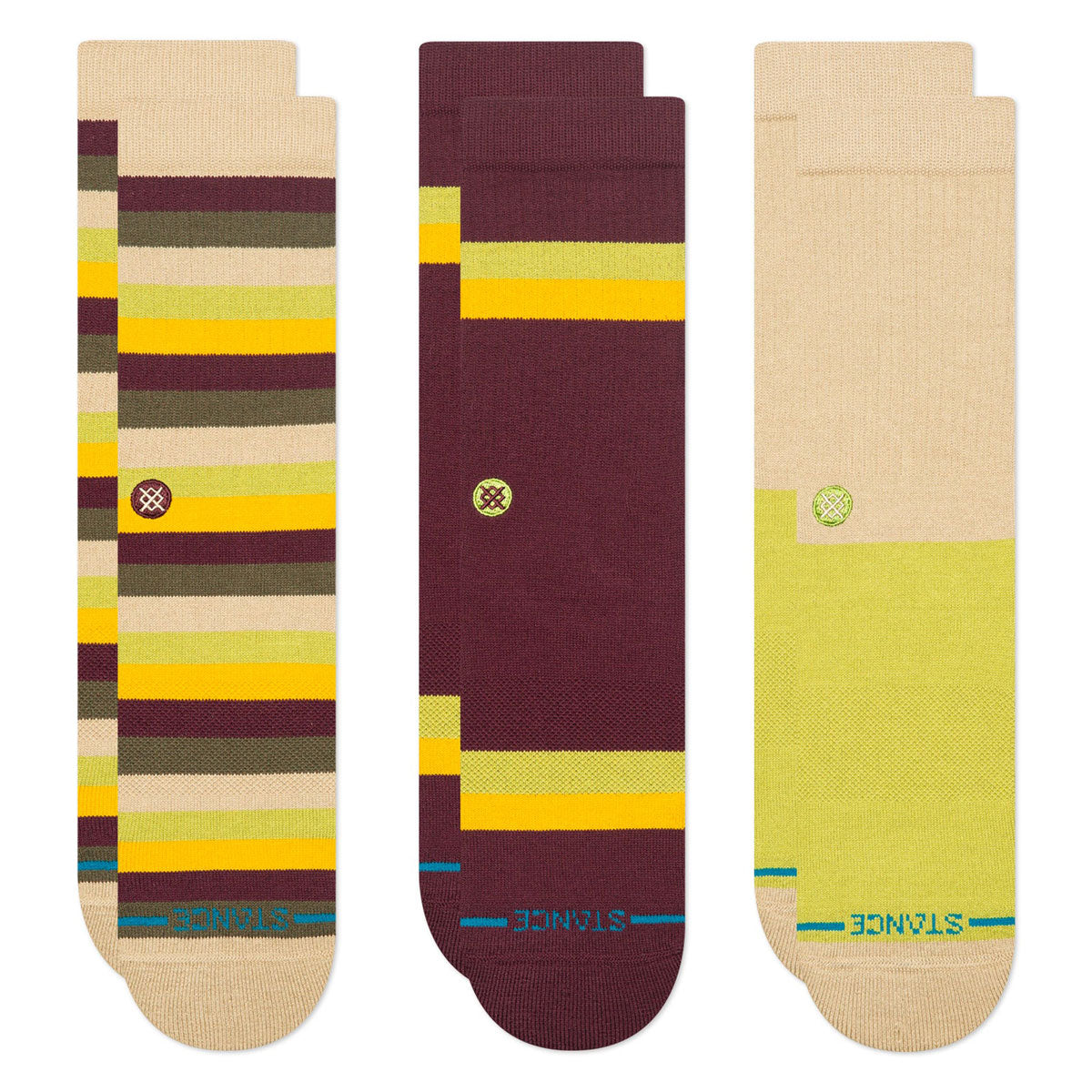 Stance Upstate Crew 3 Pack Of Socks - Green image 2