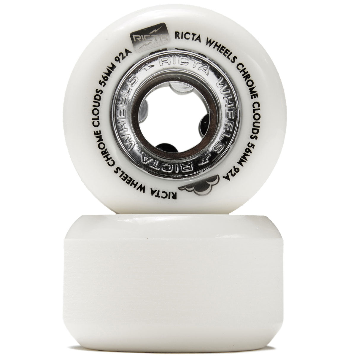 Ricta Chrome Clouds 92a Skateboard Wheels - Black - 56mm image 2