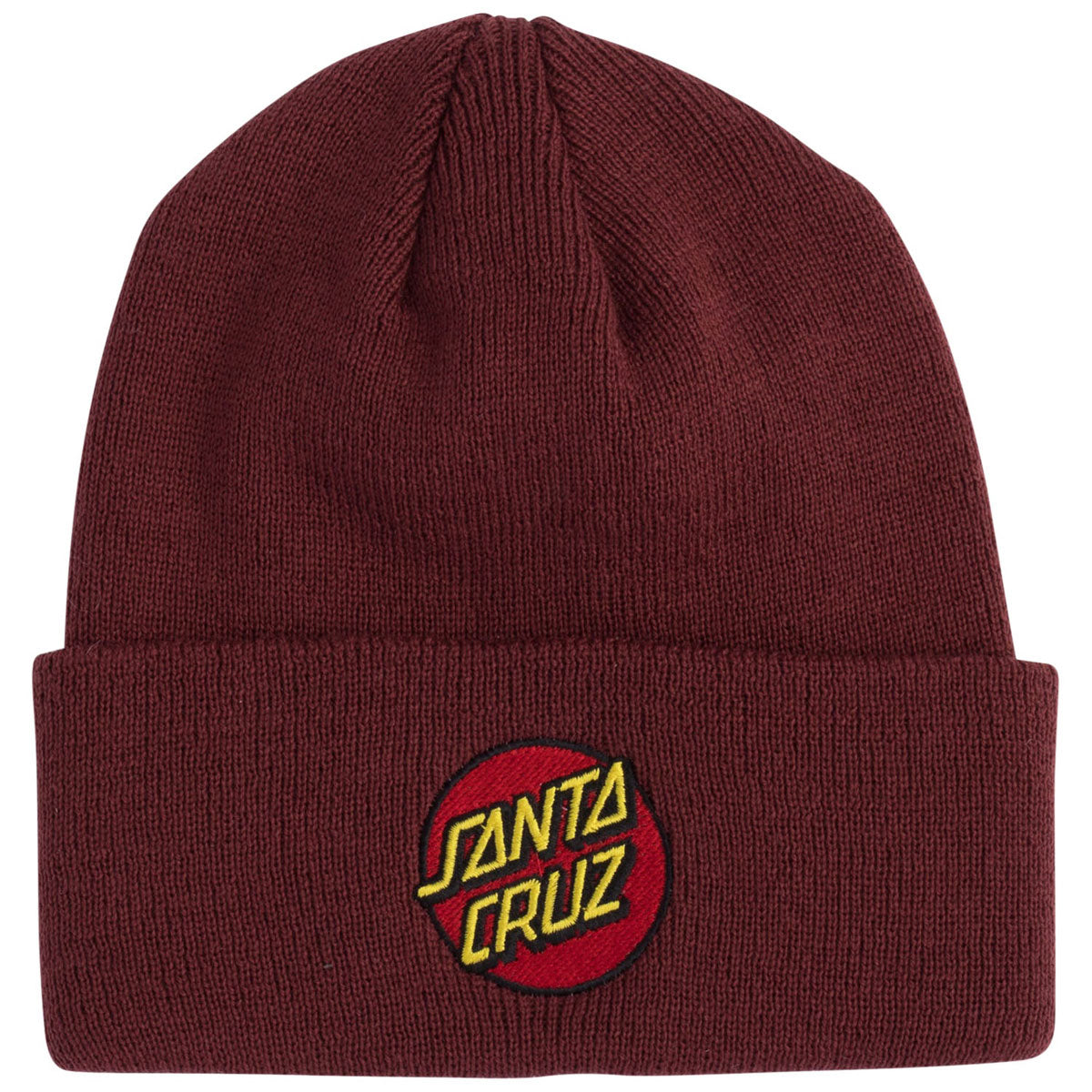 Santa Cruz Classic Dot Long Shoreman Beanie - Maroon image 1