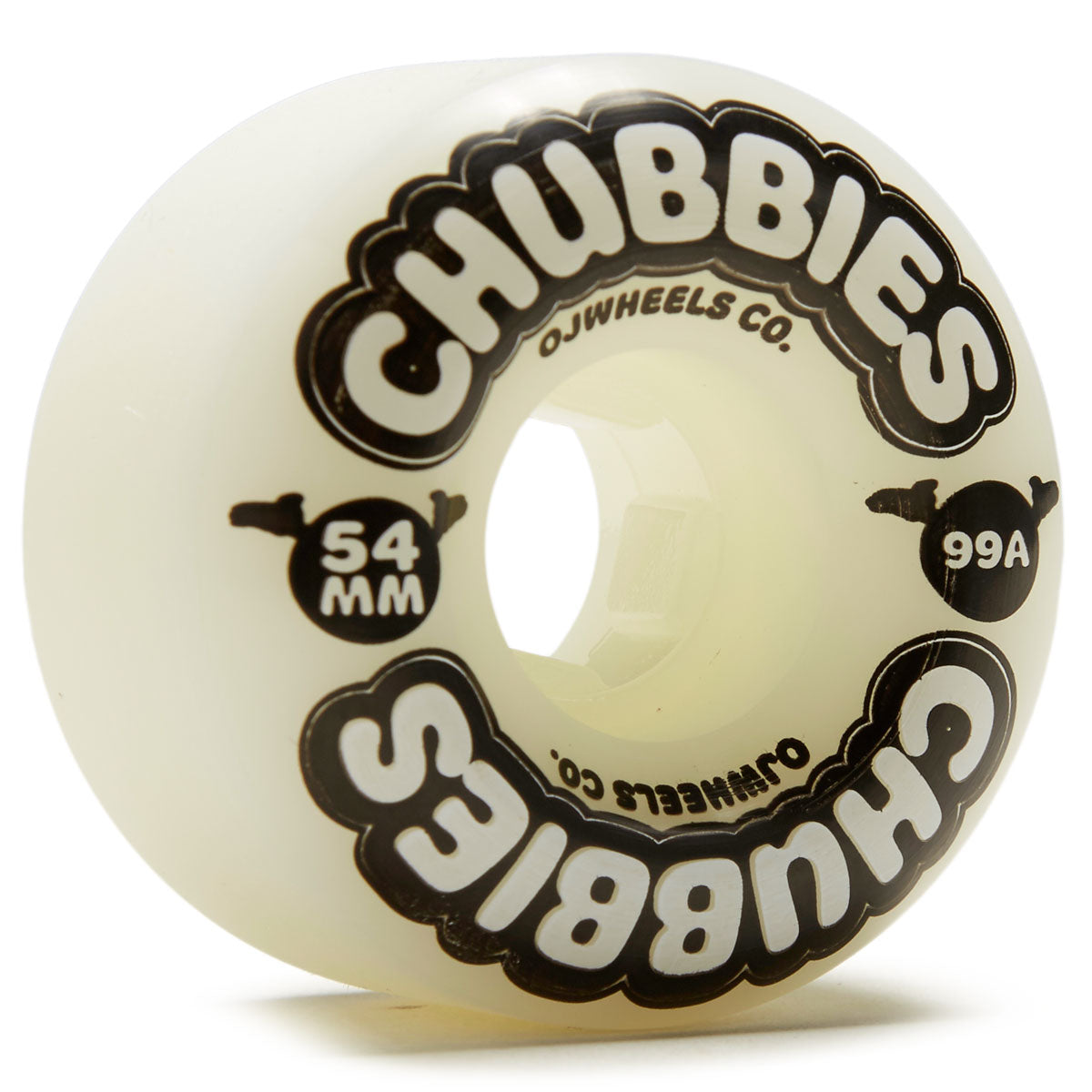 OJ Chubbies 99a Skateboard Wheels - White - 54mm image 1