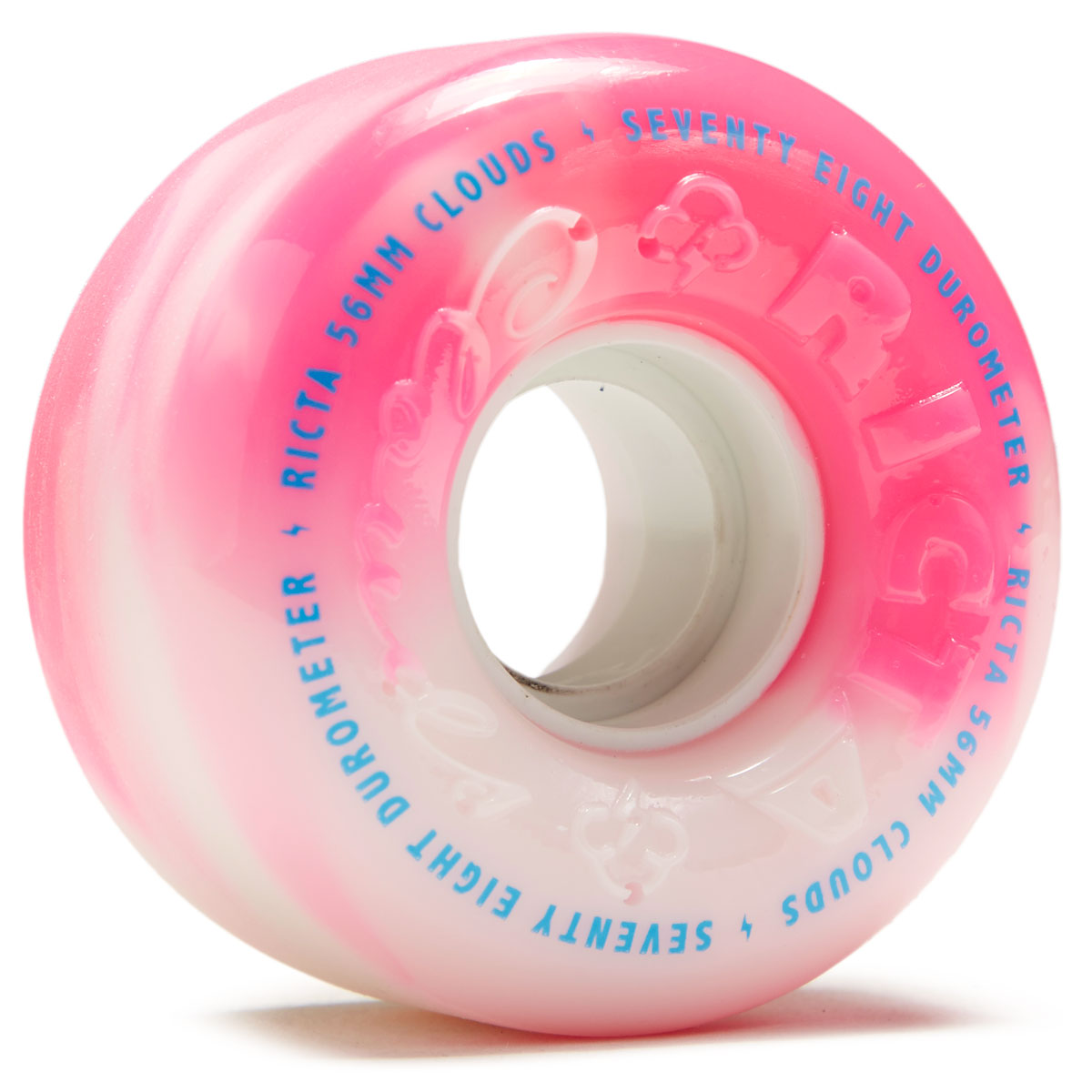 Ricta Cloud 78a Skateboard Wheels - Pink Swirl - 56mm image 1