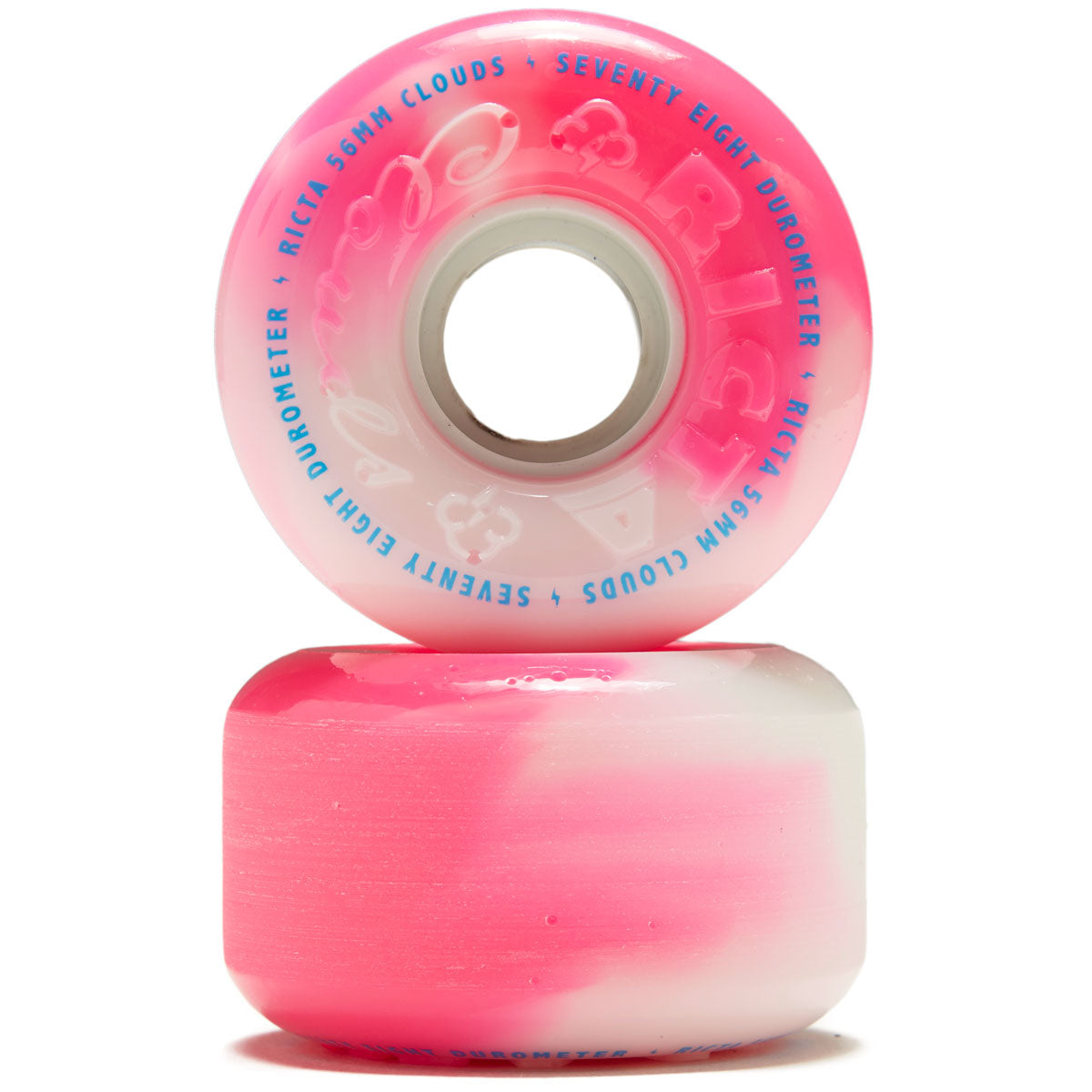 Ricta Cloud 78a Skateboard Wheels - Pink Swirl - 56mm image 2