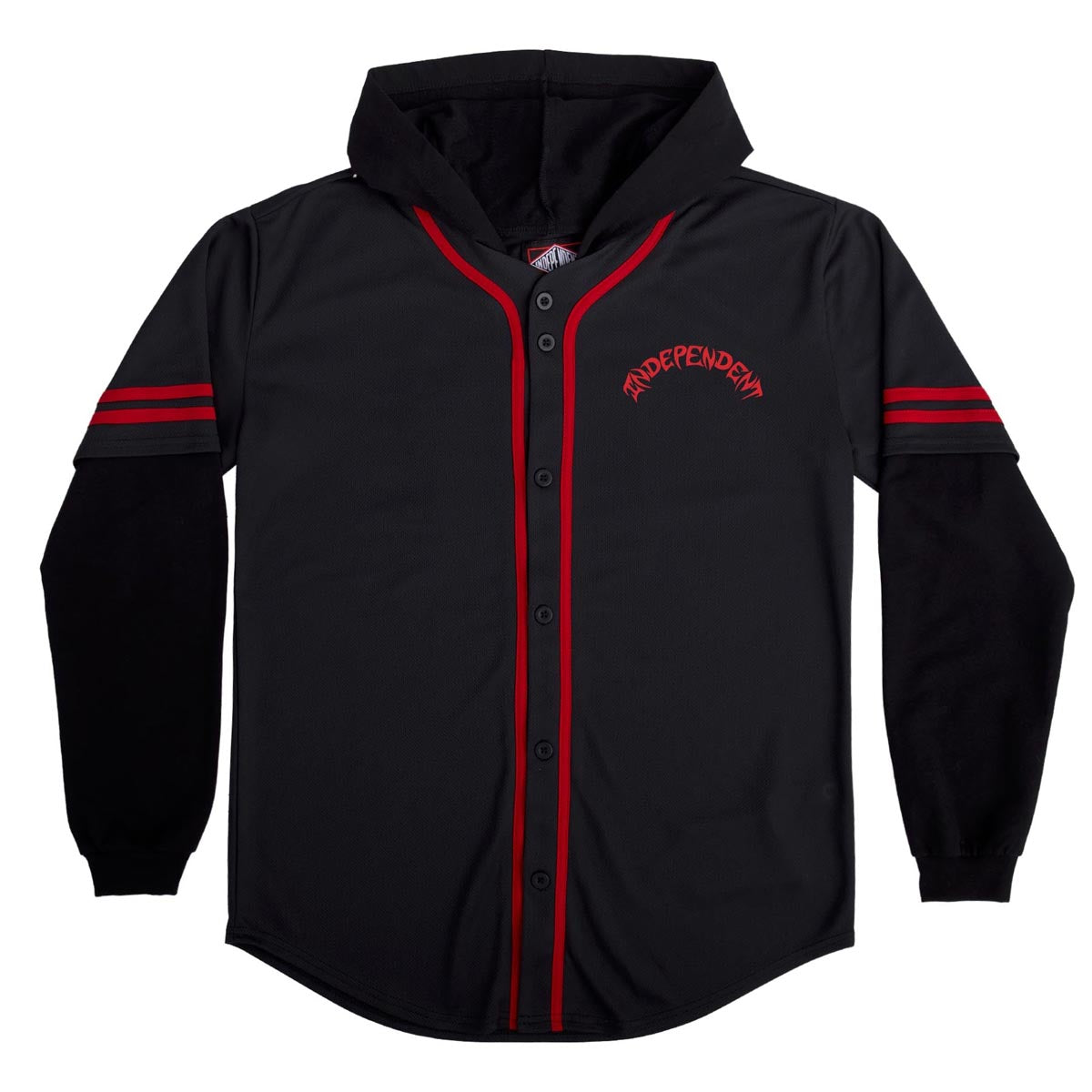 Independent Night Prowlers Long Sleeve Hooded Jersey - Black image 1
