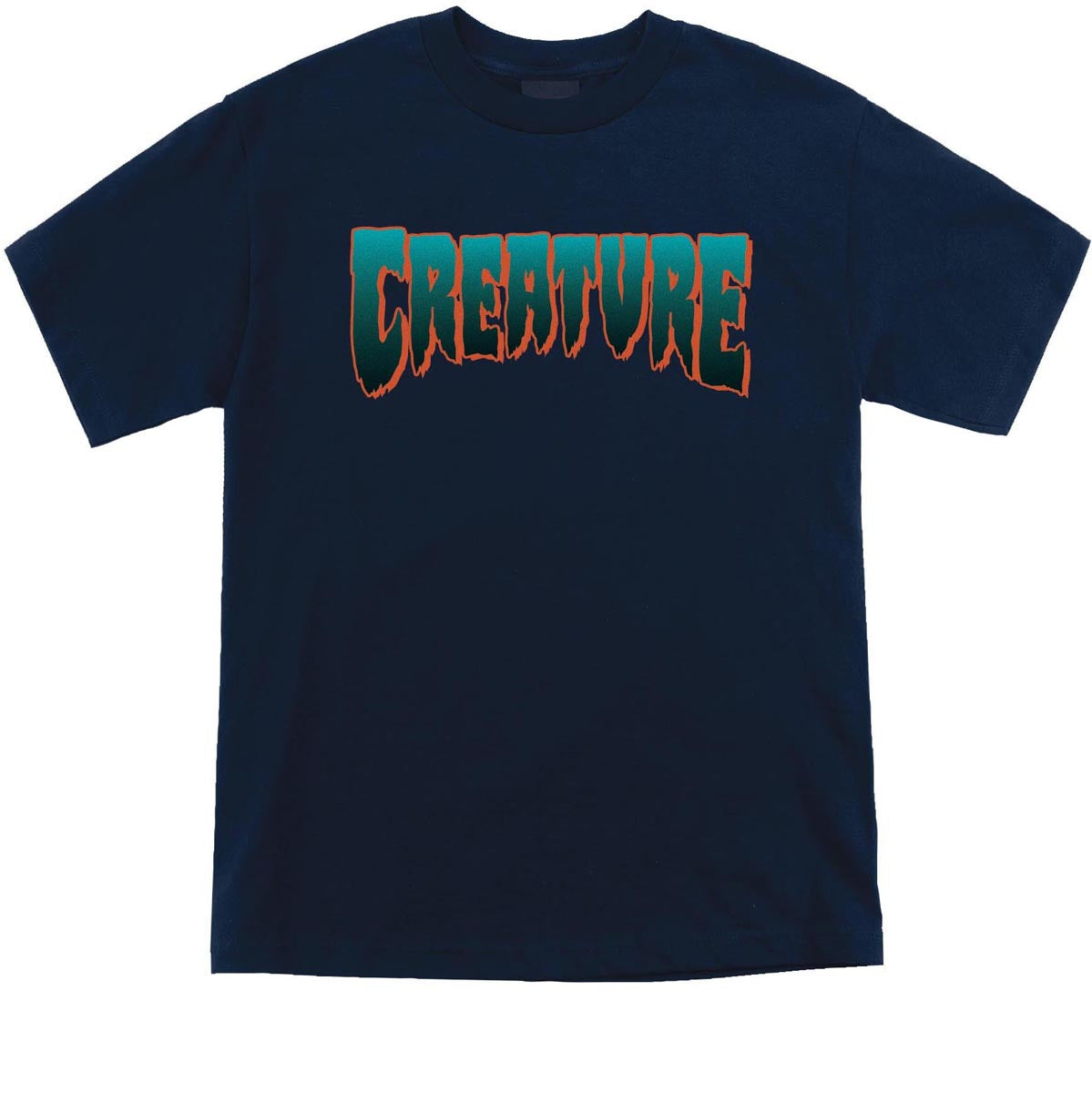 Creature Logo T-Shirt - Navy/Teal image 1