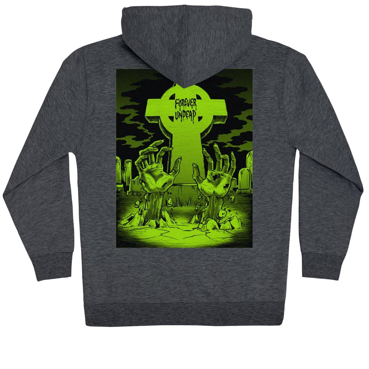 Creature Forever Undead Relic Zip Up Hoodie - Charcoal Heather image 1