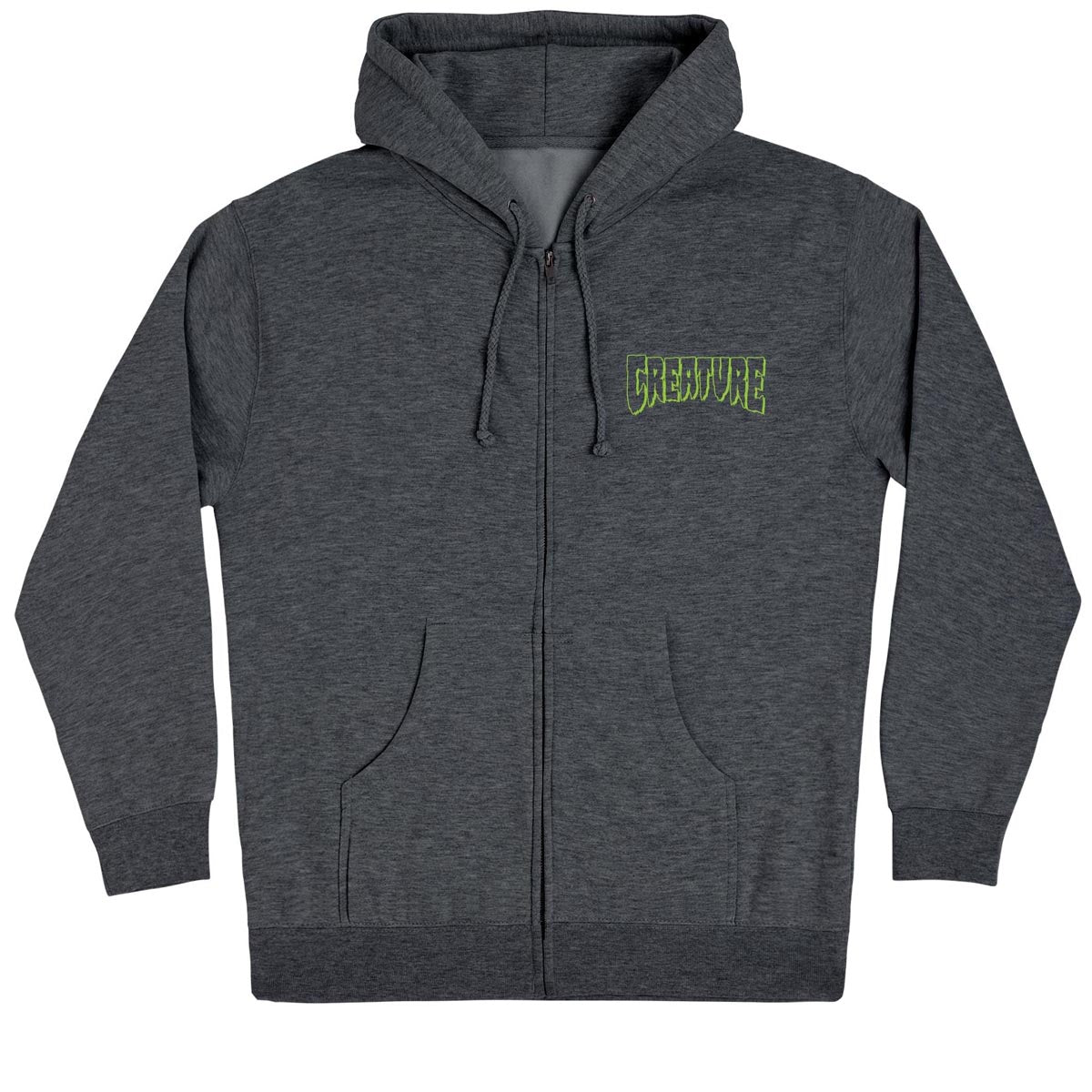 Creature Forever Undead Relic Zip Up Hoodie - Charcoal Heather image 2