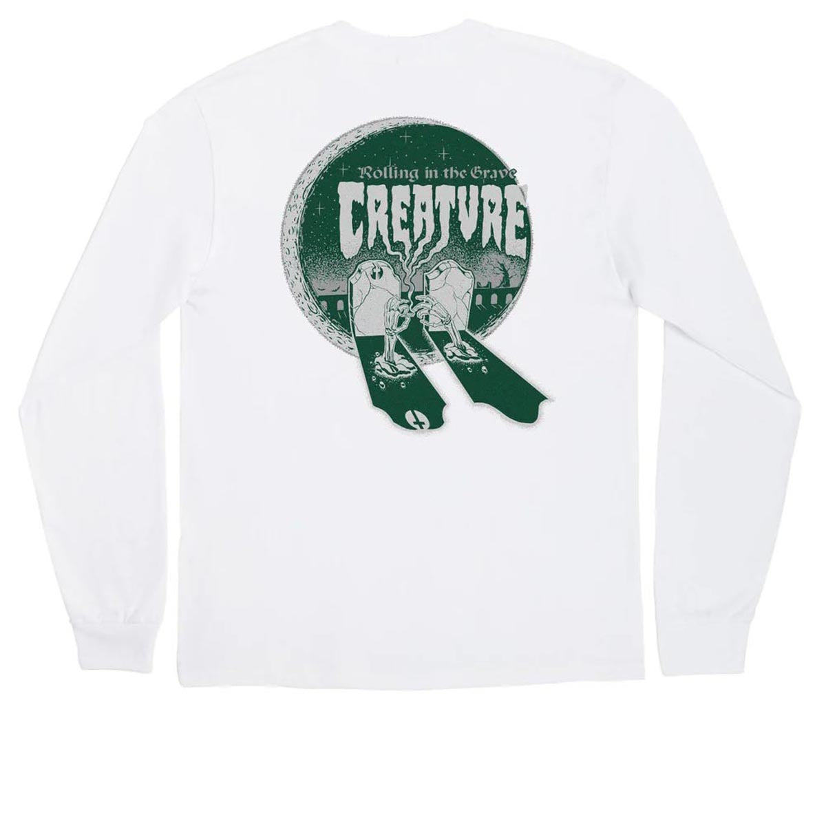 Creature Grave Roller Long Sleeve T-Shirt - White image 1