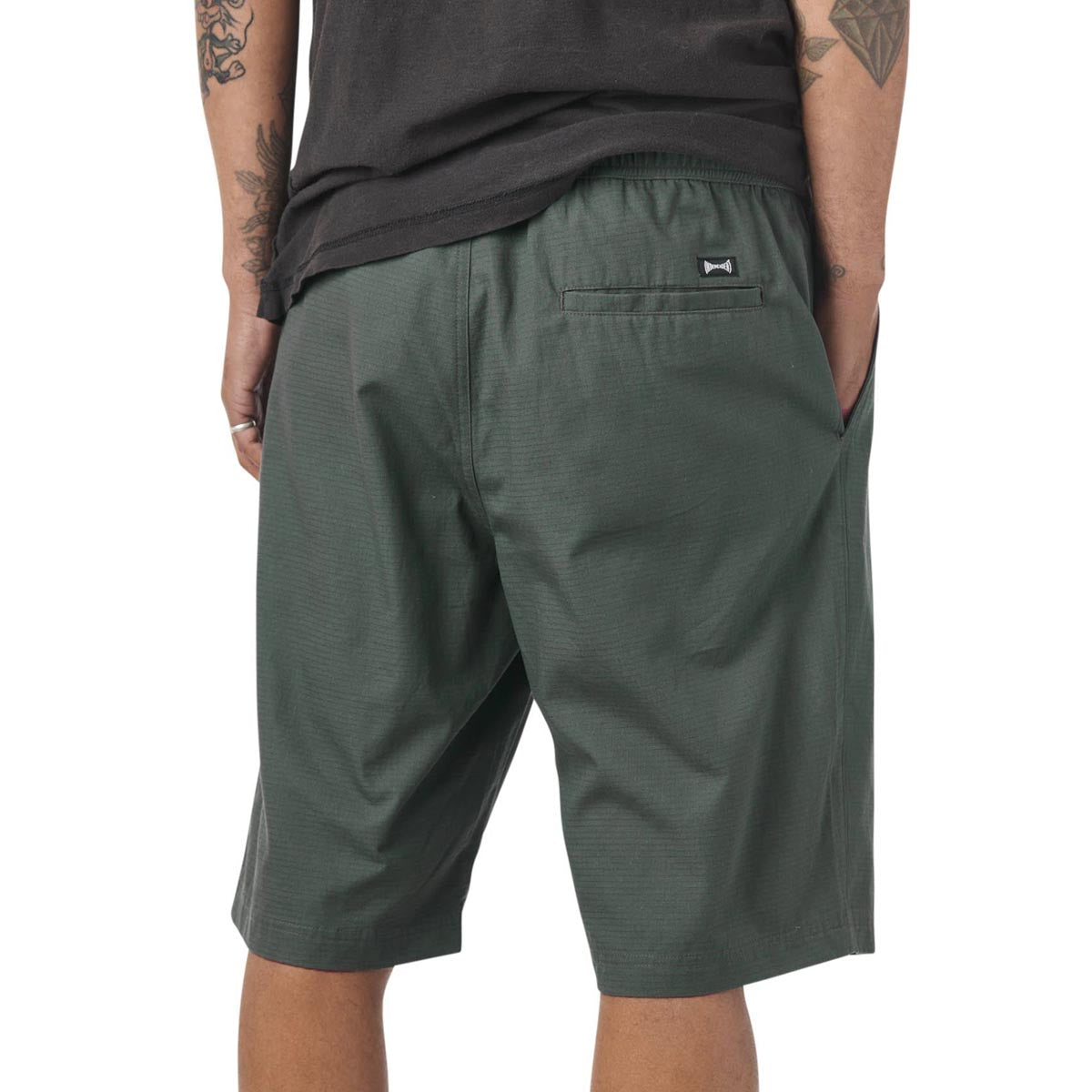 Independent Span Pull On Shorts - Military image 3