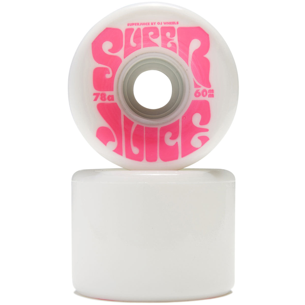 OJ Super Juice 78a Skateboard Wheels - White/Pink - 60mm image 2
