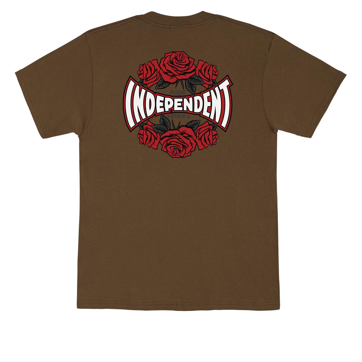 Independent Rose Span T-Shirt - Dark Chocolate image 1