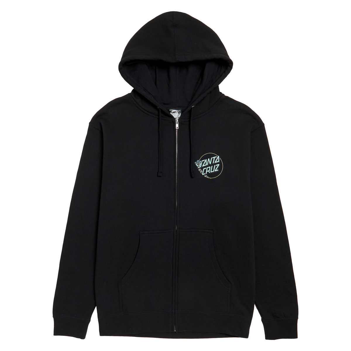 Santa Cruz Winkowski Dope Planet 2 Dot Zip Hoodie - Black image 1