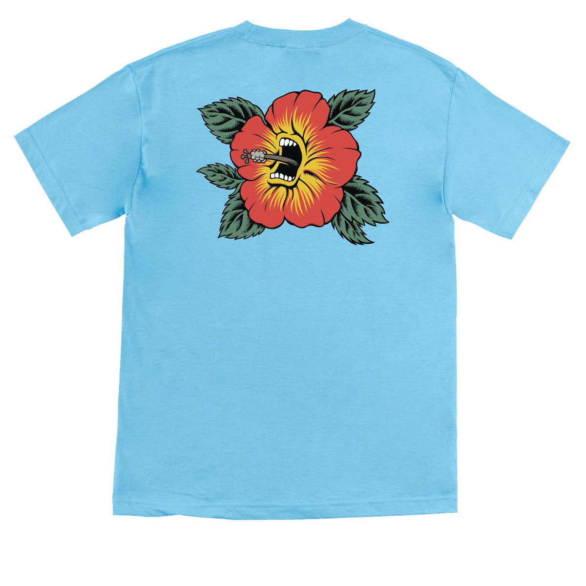 Santa Cruz Screaming Hibiscus T-Shirt - Light Blue image 1