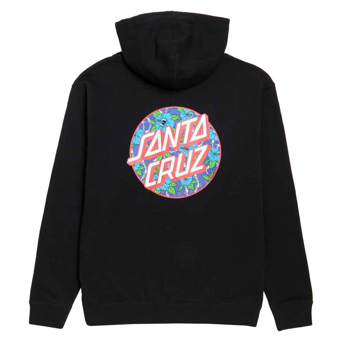 Santa Cruz Screaming Hibiscus Dot Zip Hoodie - Black image 2