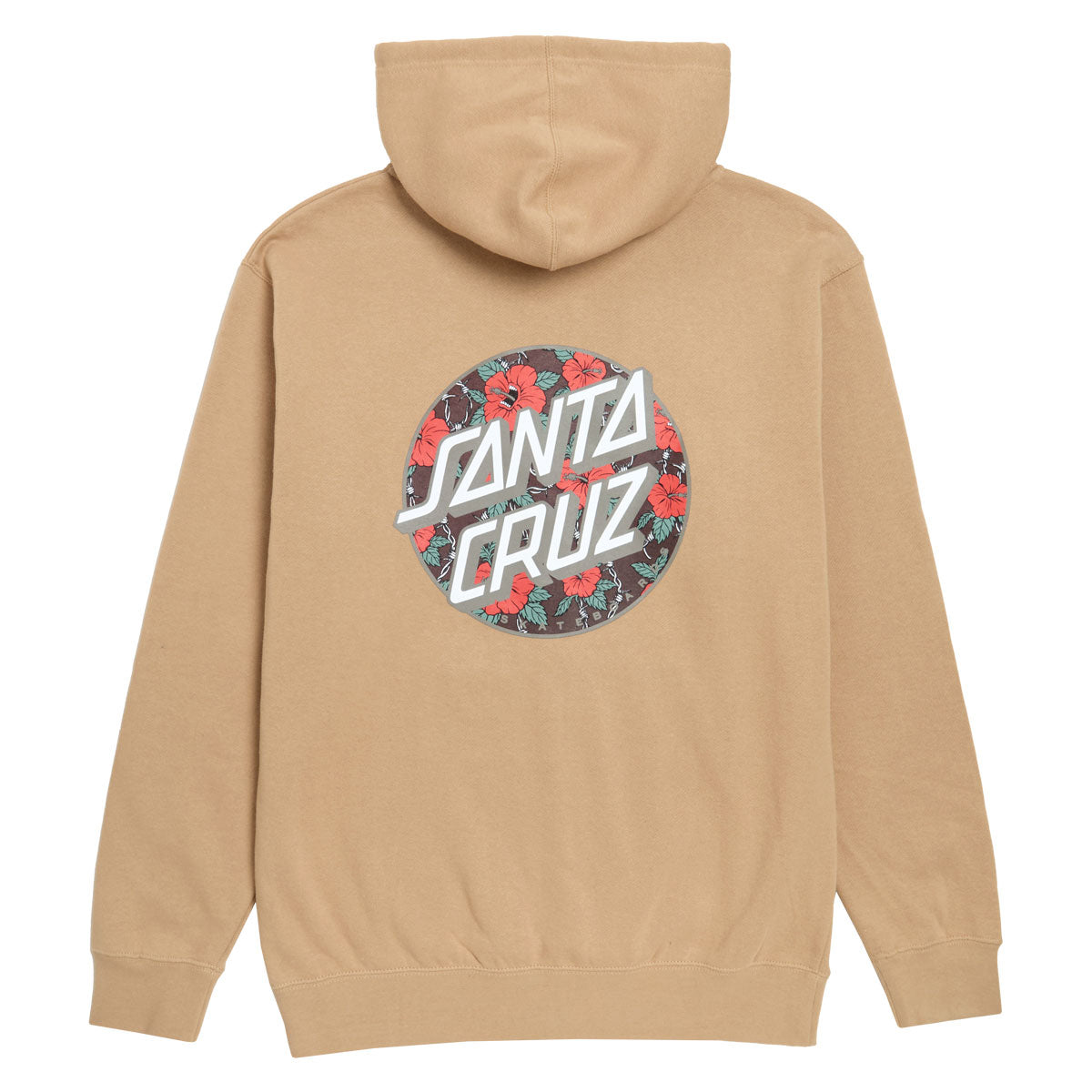 Santa Cruz Screaming Hibiscus Dot Zip Hoodie - Sandstone image 2
