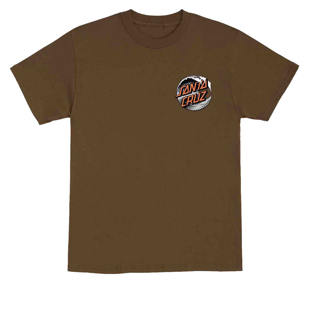Santa Cruz Wave Dot T-Shirt - Dark Chocolate/Grey/Orange image 1