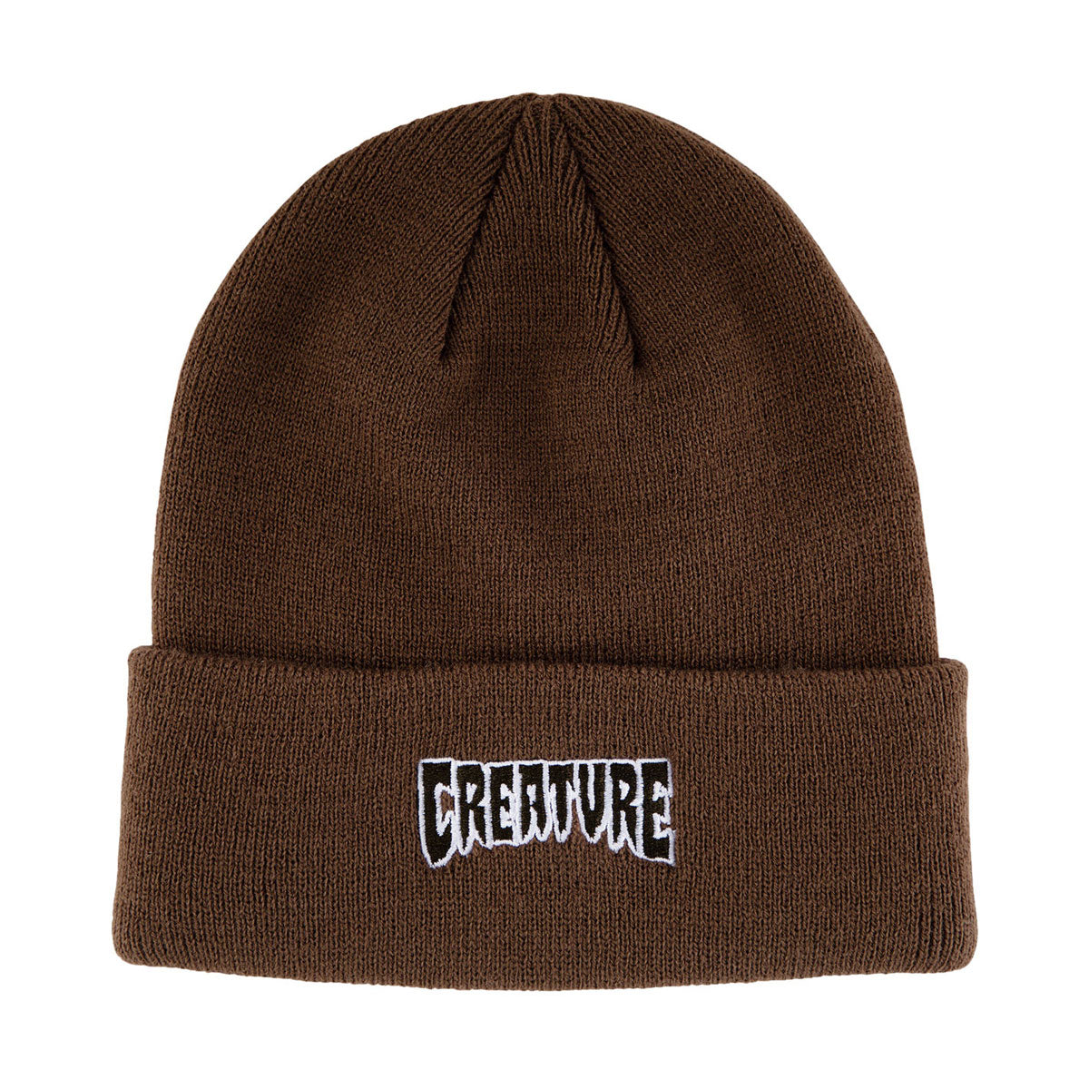 Creature Logo Outline Long Shoreman Beanie - Dark Brown image 1
