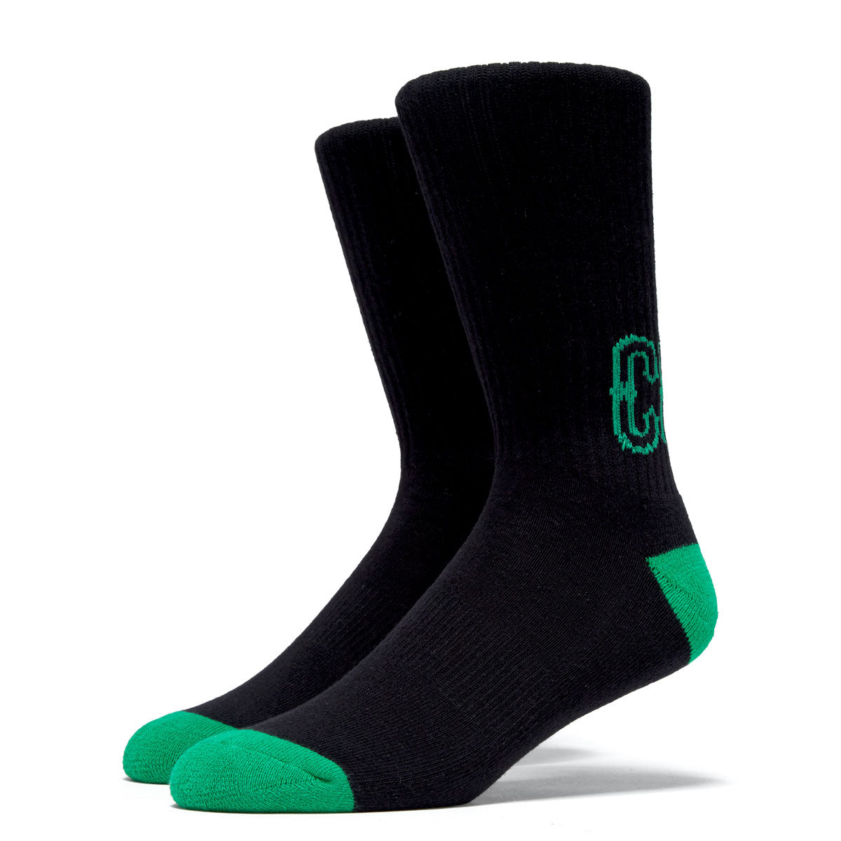 Creature Drop Out Crew Socks - Black image 1