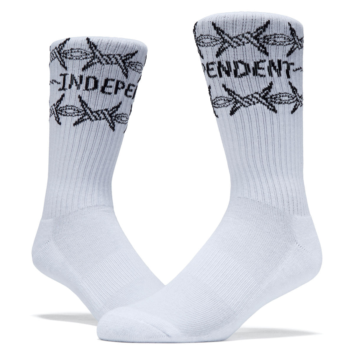 Independent Bratrud Notebook Crew Socks - White image 2