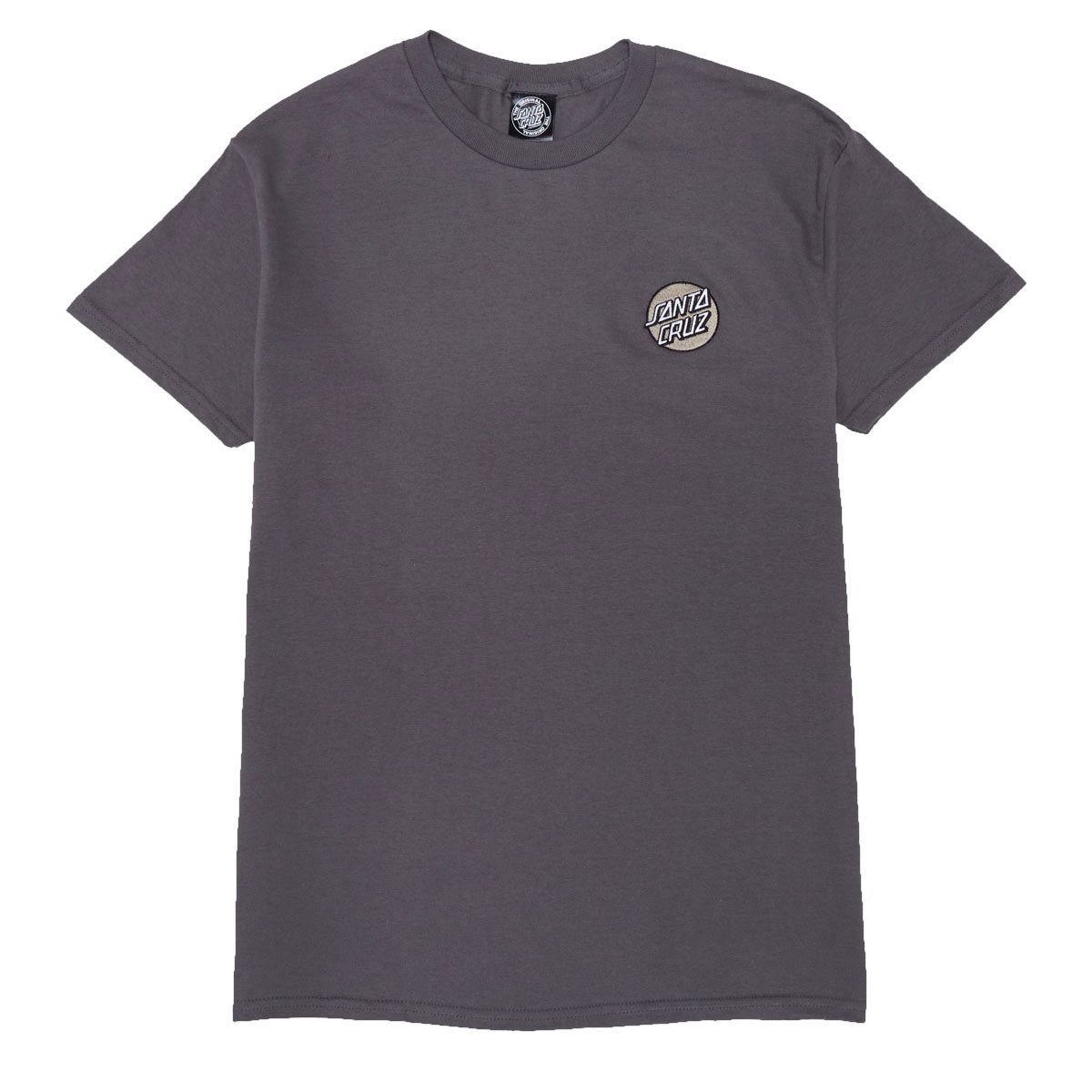 Santa Cruz Cruz Embroidered T-Shirt - Charcoal/Tan image 1