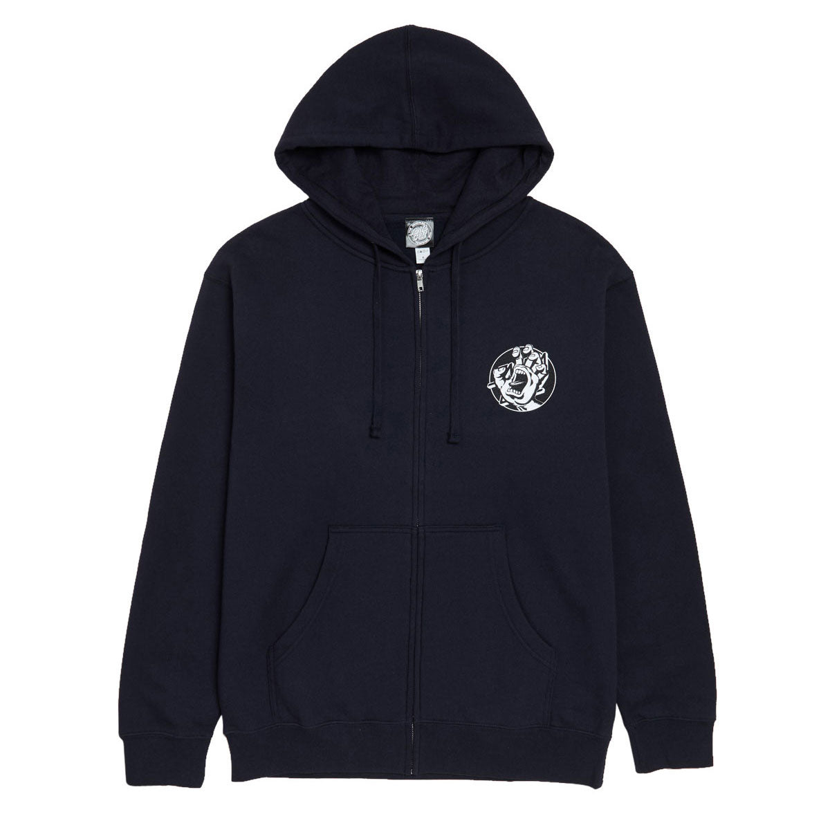 Santa Cruz Hand Dot Zip Up Hoodie - Navy image 1
