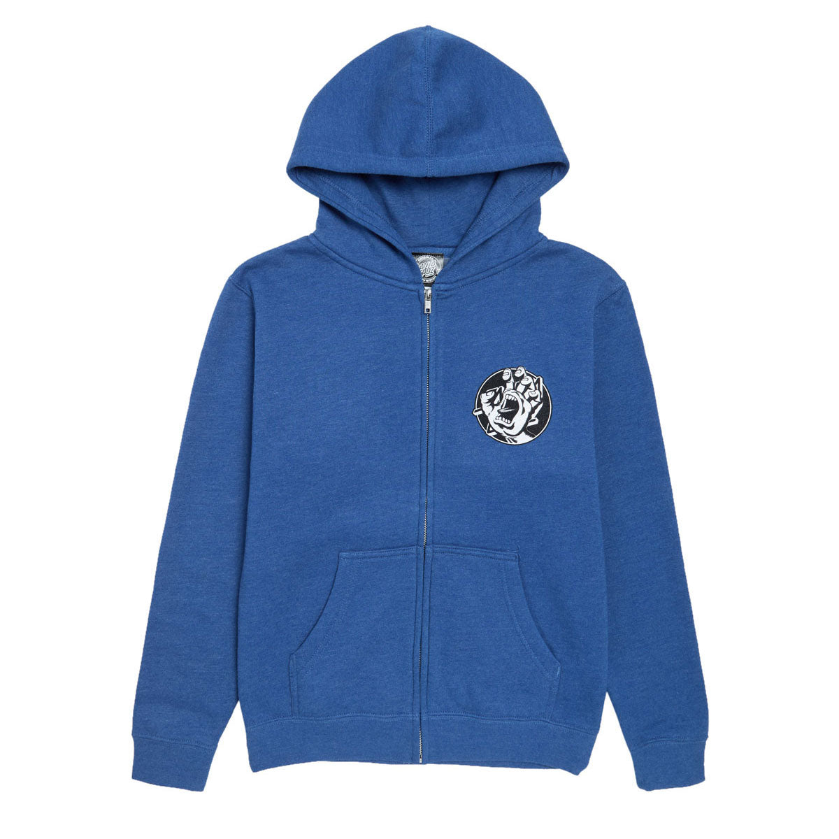 Santa Cruz Youth Hand Dot Zip Up Hoodie - Royal Heather image 1
