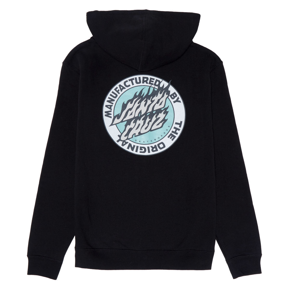 Santa Cruz Youth Flamed MFG Dot Zip Up Hoodie - Black image 2