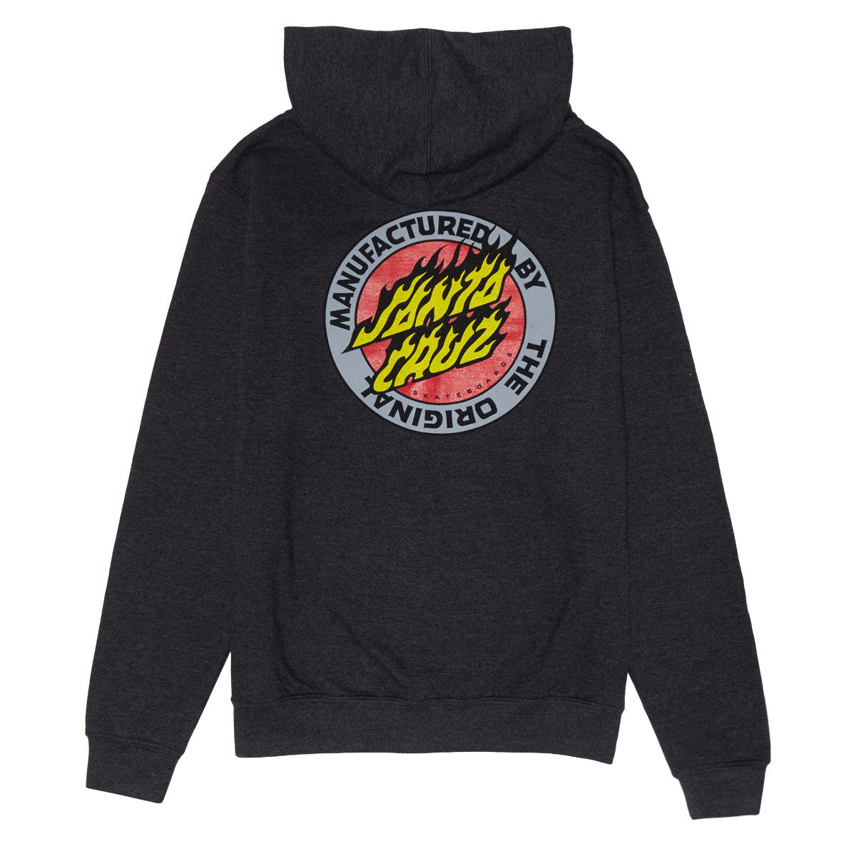 Santa Cruz Youth Flamed MFG Dot Zip Up Hoodie - Charcoal Heather image 2
