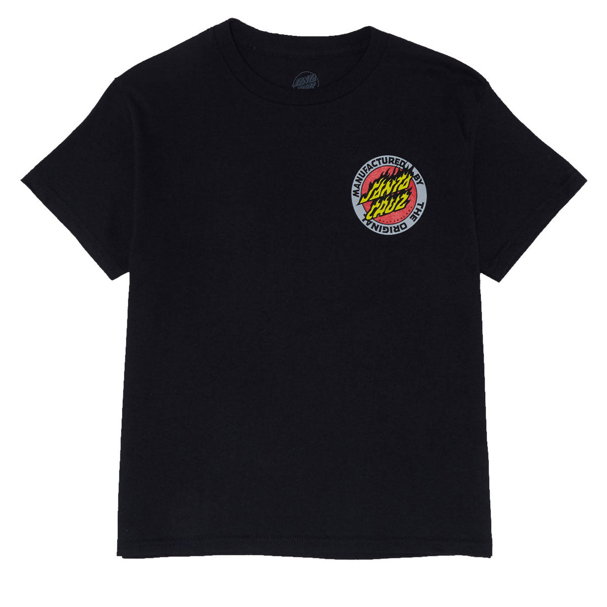 Santa Cruz Youth Flamed MFG Dot T-Shirt - Black image 2