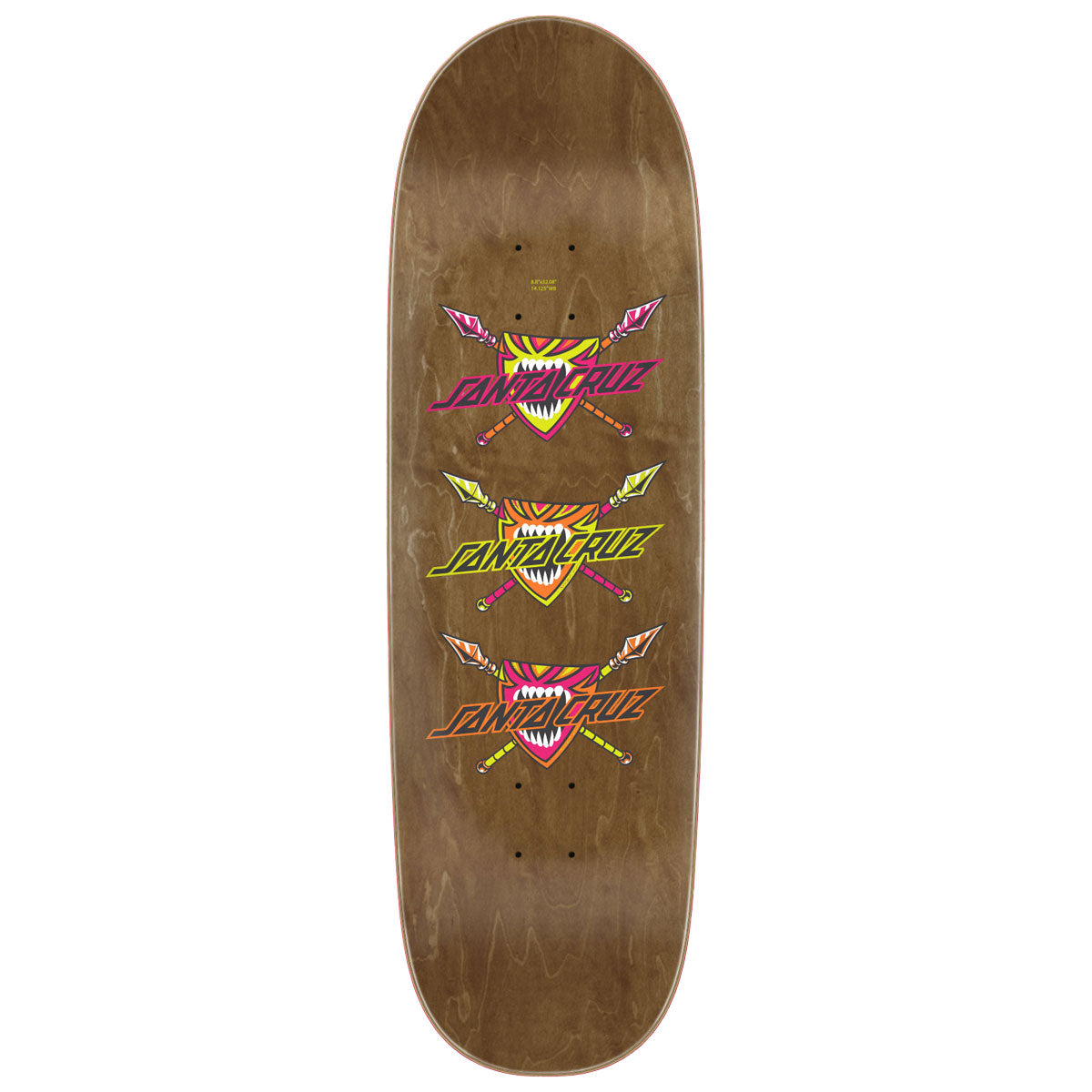 Santa Cruz Salba Firedance Pro Shaped Skateboard Deck - 8.80
