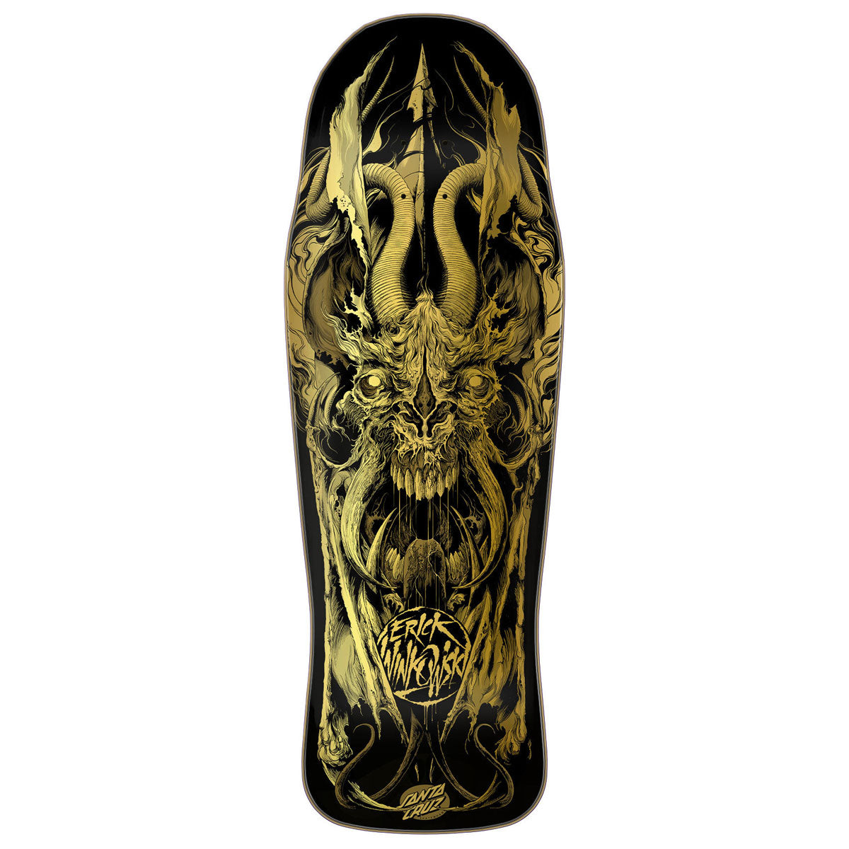 Santa Cruz Winkowski Primeval Gold Pro Shaped Skateboard Deck - 10.34