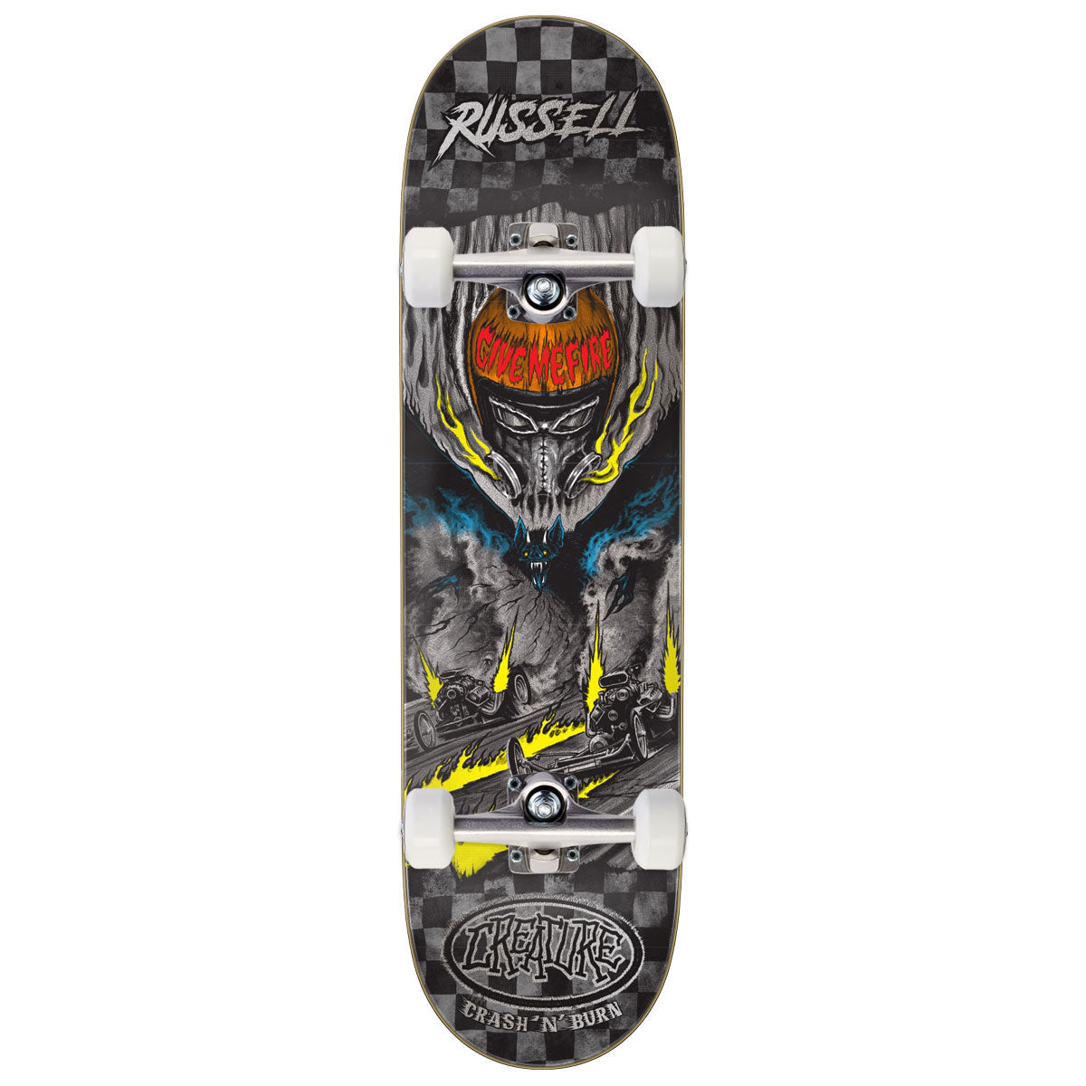 Creature Russell Crash And Burn Pro Skateboard Complete - 8.51