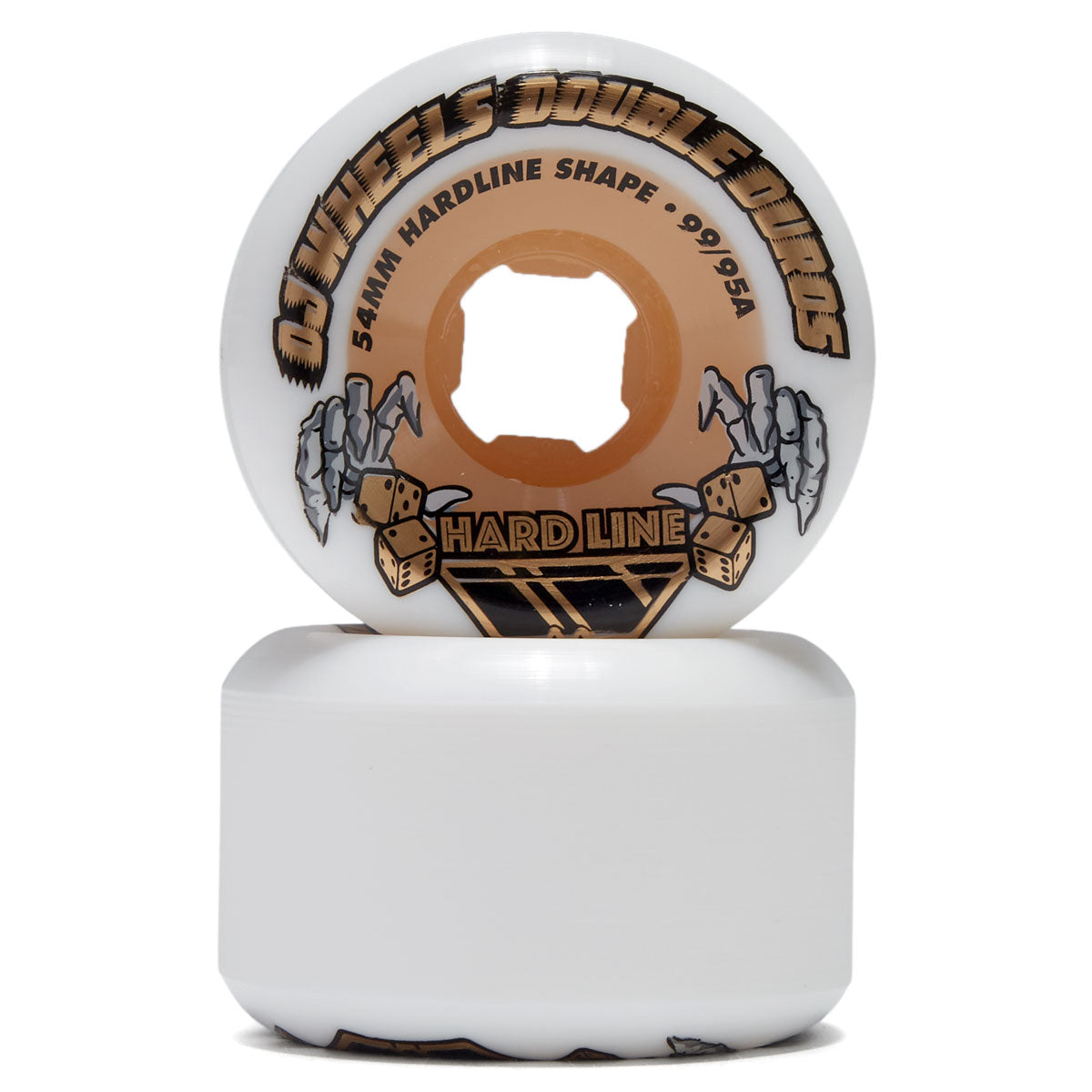 OJ Double Duro Hardline 99a/95a Skateboard Wheels - Gum - 54mm image 2