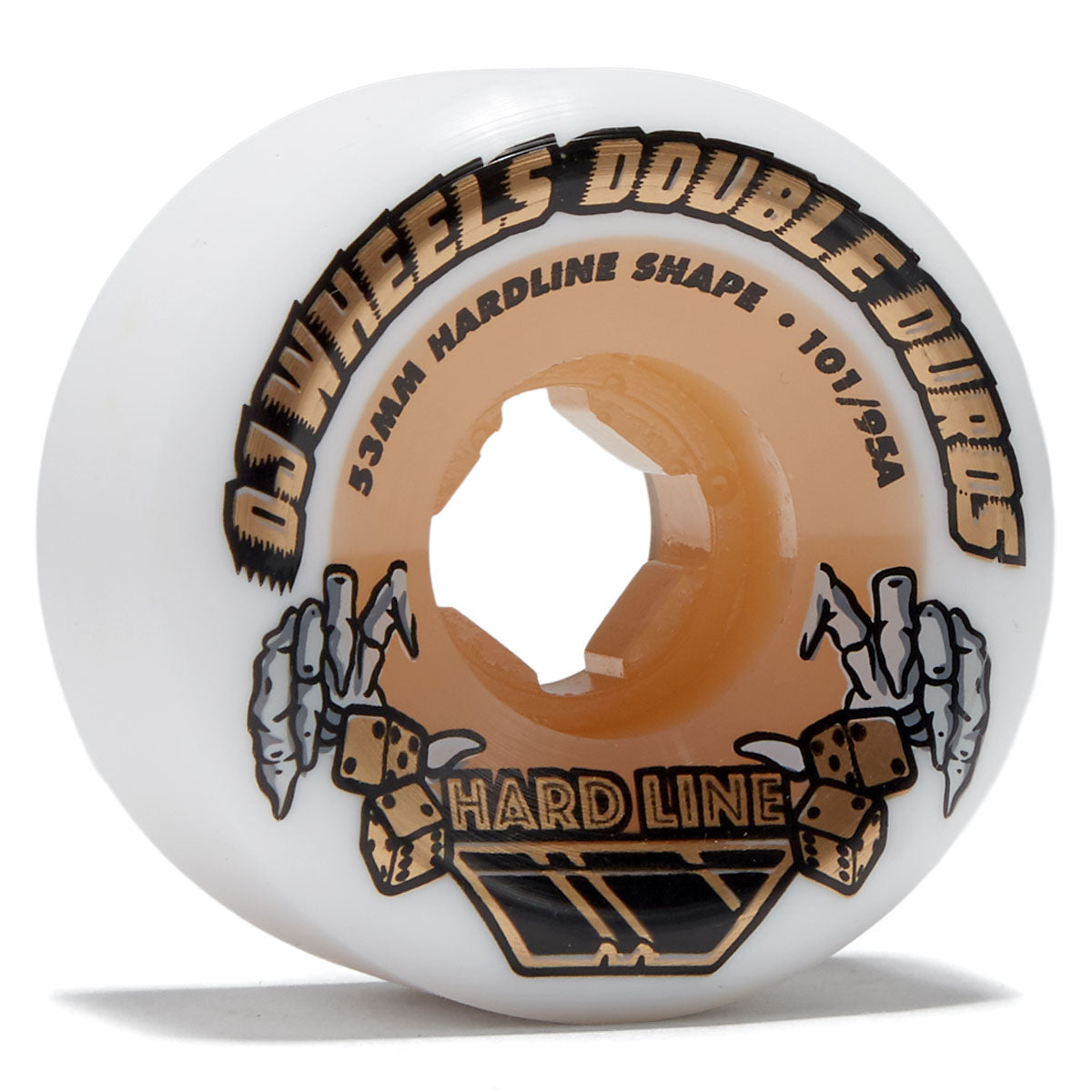 OJ Double Duro Hardline 101a/95a Skateboard Wheels - Gum - 53mm image 1