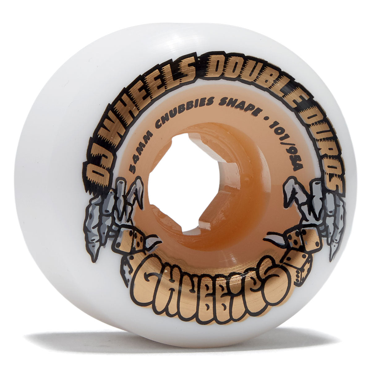 OJ Double Duro Chubbies 101a/95a Skateboard Wheels - Gum - 54mm image 1